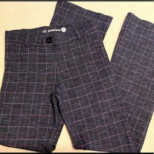 Betabrand Cerise Check Bootcut: XS Petite